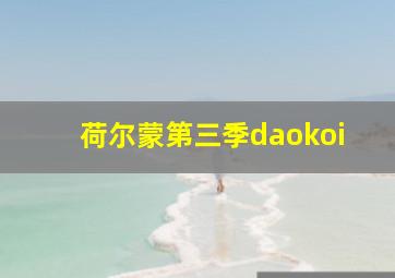 荷尔蒙第三季daokoi