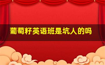 葡萄籽英语班是坑人的吗