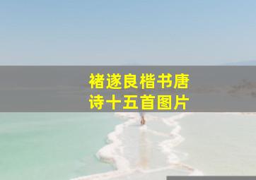 褚遂良楷书唐诗十五首图片