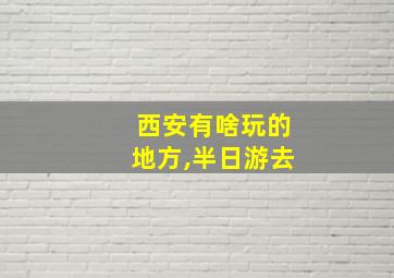 西安有啥玩的地方,半日游去