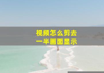 视频怎么剪去一半画面显示