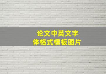 论文中英文字体格式模板图片