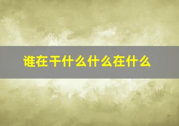 谁在干什么什么在什么