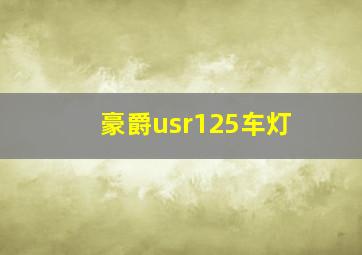 豪爵usr125车灯