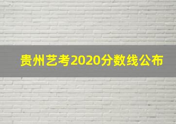 贵州艺考2020分数线公布