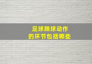 足球踢球动作的环节包括哪些