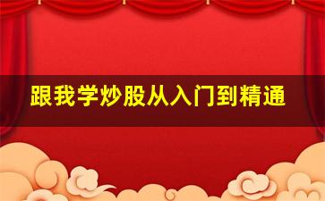 跟我学炒股从入门到精通