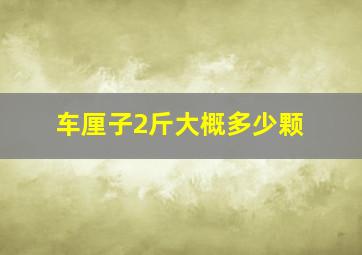 车厘子2斤大概多少颗