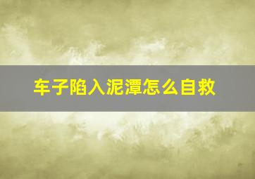 车子陷入泥潭怎么自救