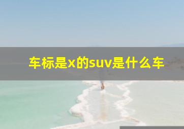 车标是x的suv是什么车