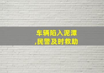 车辆陷入泥潭,民警及时救助