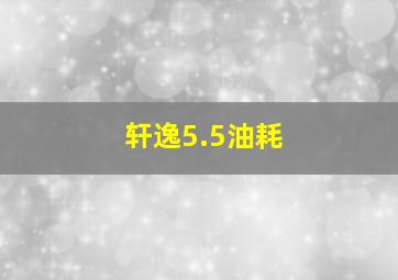 轩逸5.5油耗