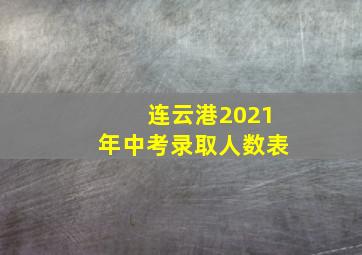 连云港2021年中考录取人数表