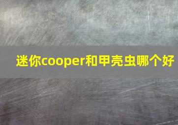 迷你cooper和甲壳虫哪个好