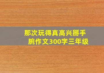 那次玩得真高兴掰手腕作文300字三年级