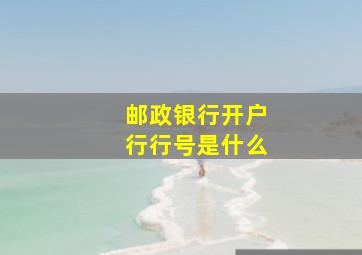 邮政银行开户行行号是什么