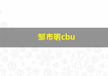 邹市明cbu