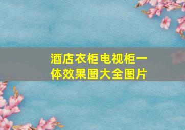 酒店衣柜电视柜一体效果图大全图片