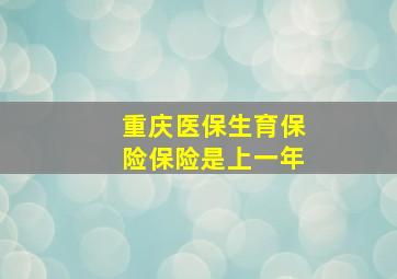 重庆医保生育保险保险是上一年