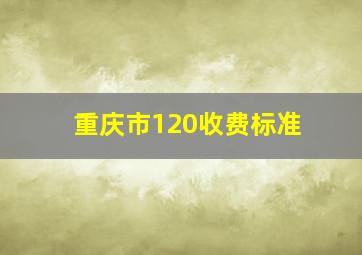 重庆市120收费标准