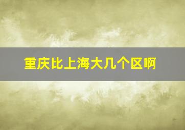 重庆比上海大几个区啊