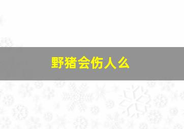 野猪会伤人么