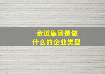 金道集团是做什么的企业类型