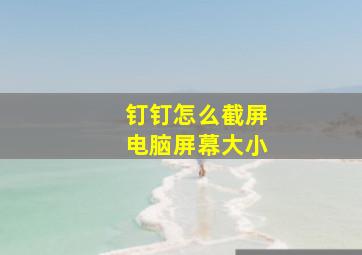 钉钉怎么截屏电脑屏幕大小