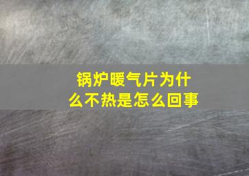 锅炉暖气片为什么不热是怎么回事