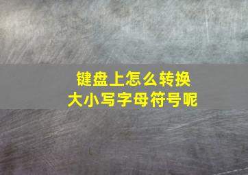 键盘上怎么转换大小写字母符号呢