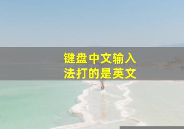 键盘中文输入法打的是英文