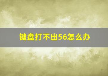 键盘打不出56怎么办