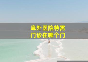 阜外医院特需门诊在哪个门