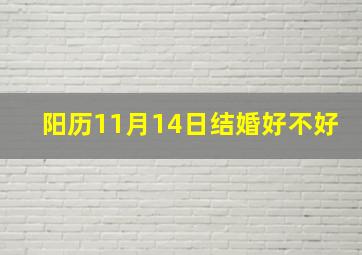 阳历11月14日结婚好不好