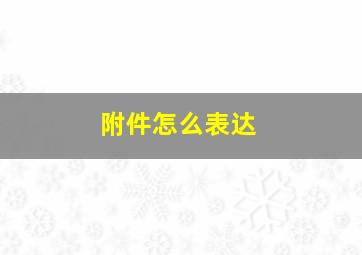 附件怎么表达