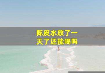 陈皮水放了一天了还能喝吗