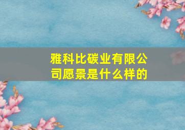 雅科比碳业有限公司愿景是什么样的