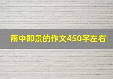 雨中即景的作文450字左右