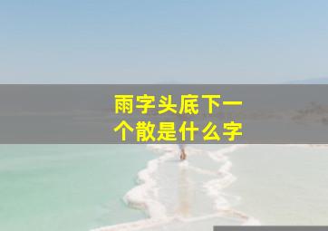 雨字头底下一个散是什么字