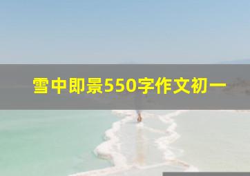 雪中即景550字作文初一