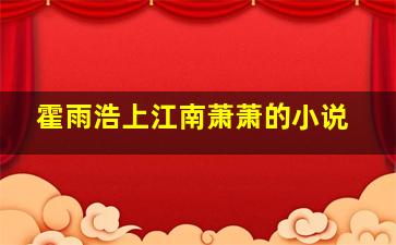 霍雨浩上江南萧萧的小说