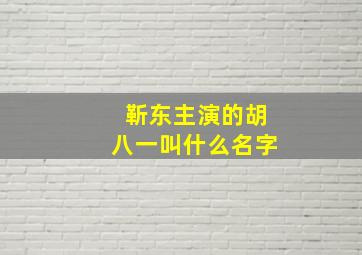 靳东主演的胡八一叫什么名字