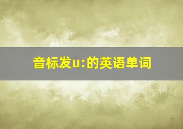 音标发u:的英语单词