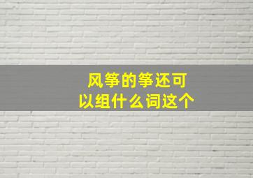 风筝的筝还可以组什么词这个