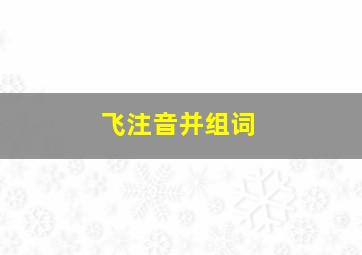 飞注音并组词