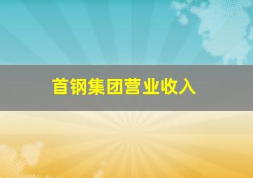 首钢集团营业收入