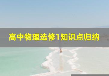 高中物理选修1知识点归纳