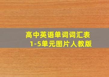 高中英语单词词汇表1-5单元图片人教版