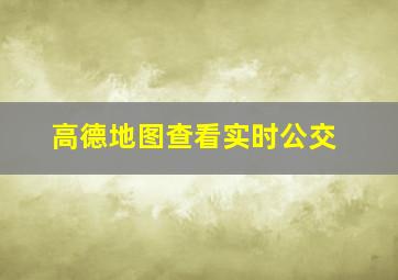 高德地图查看实时公交