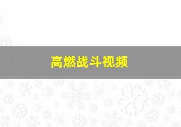 高燃战斗视频